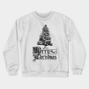 Merry Christmas with Conifer Tree Crewneck Sweatshirt